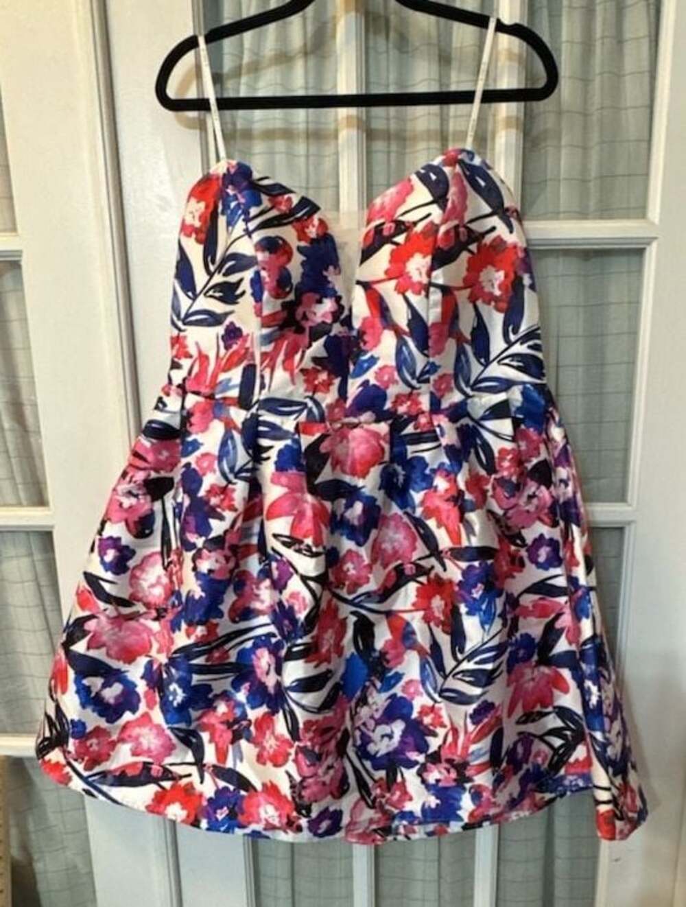 B. Darlin Floral Print Strapless Mini Dress Size 14/15